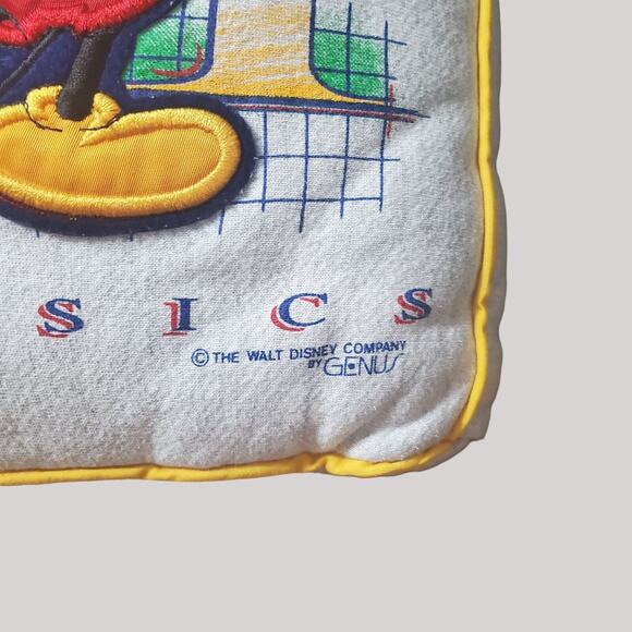 Ytg 1980s Walt Disney Co by Genus Mickey Mouse Classics Throw Pillow 12" x 12" - Picture 3 of 6